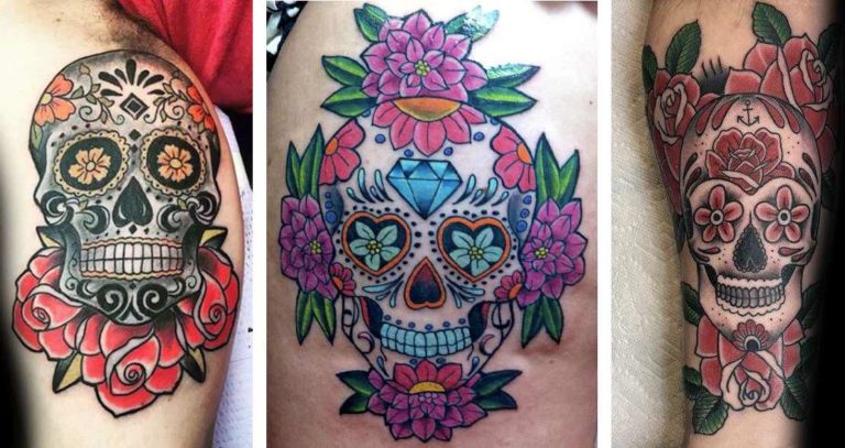 Teschio Di Zucchero T-Shirt Giorno Dei Morti Verde Uomo Mexico - Foto 8