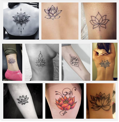 Tatuaggio Tattoo Fiore di Loto Collage