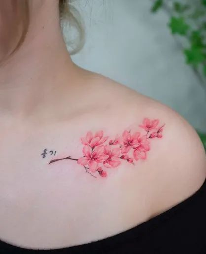 Tatuaggio Tattoo Fiori Ciliegio Cultura Giapponese