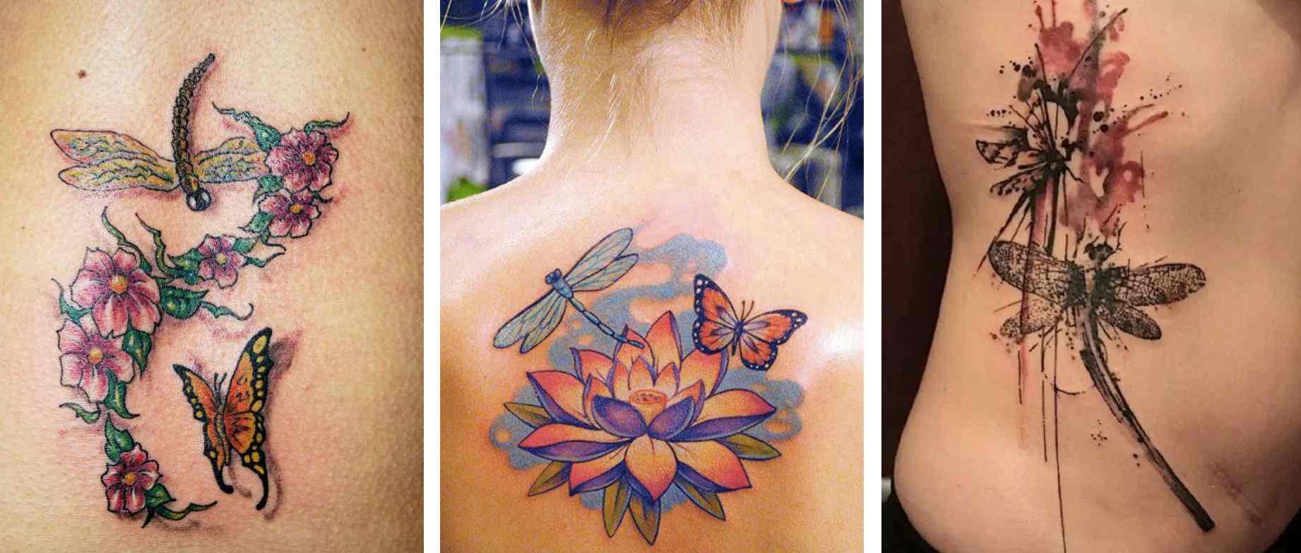 Tattoo Tatuaggio Forza Interiore farfalla libellula