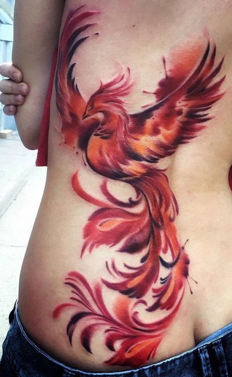 Tatuaggio Tattoo Fenice Rossa