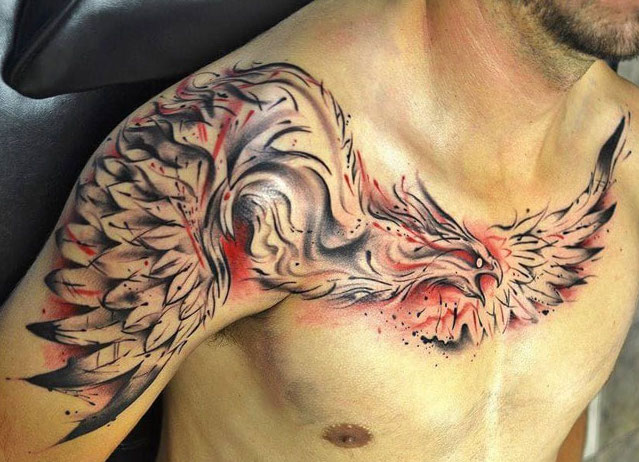 Tatuaggio Tattoo Fenice per Uomo