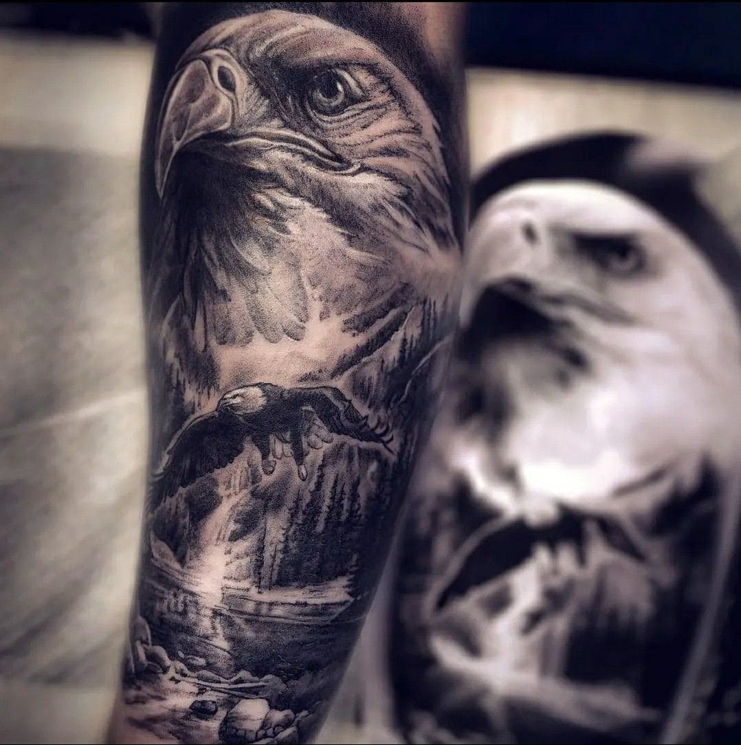 Tatuaggio Tattoo Aquila Primo Piano