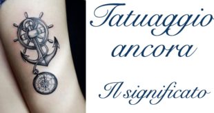 Tatuaggio Tattoo Ancora Significato
