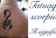 Tatuaggio Tattoo Scorpione Significato