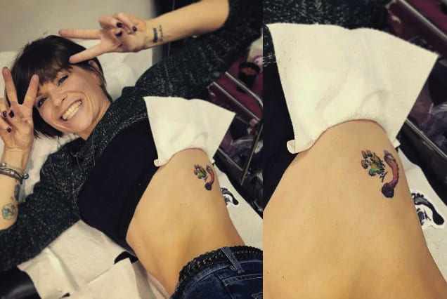 Tatuaggio Tattoo Alessandra Amoroso Cane