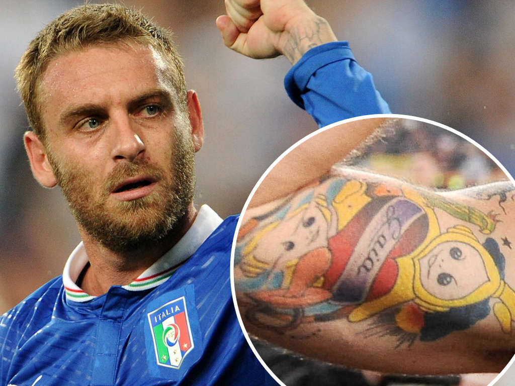 Tatuaggio Tattoo De Rossi Teletubbies Gaia