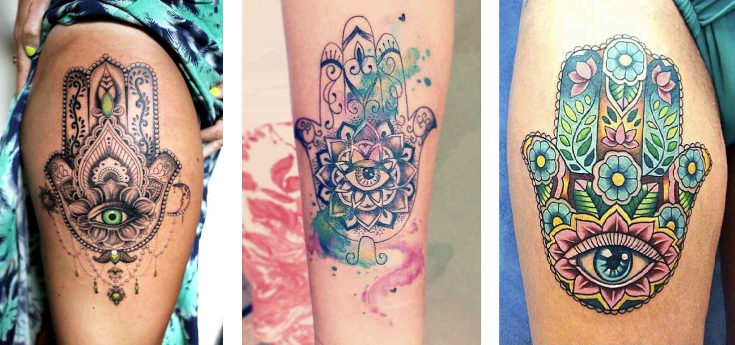 Tatuaggio Tattoo Mano di Fatima colorato