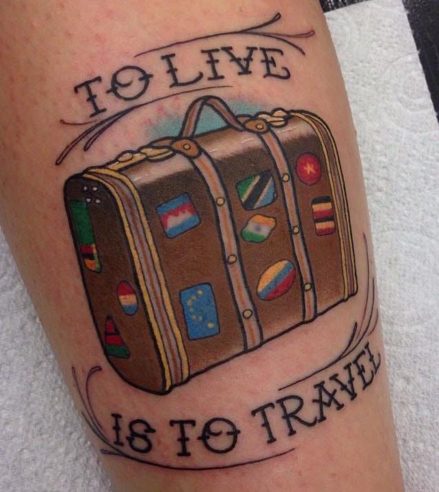 Tatuaggio Tattoo Viaggi Viaggiare Valigia