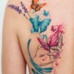 Tatuaggio Tattoo Farfalla Colorata Scapola