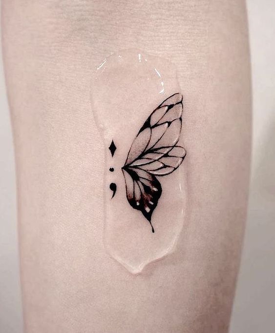 Tatuaggio Tattoo Farfalla Profilo