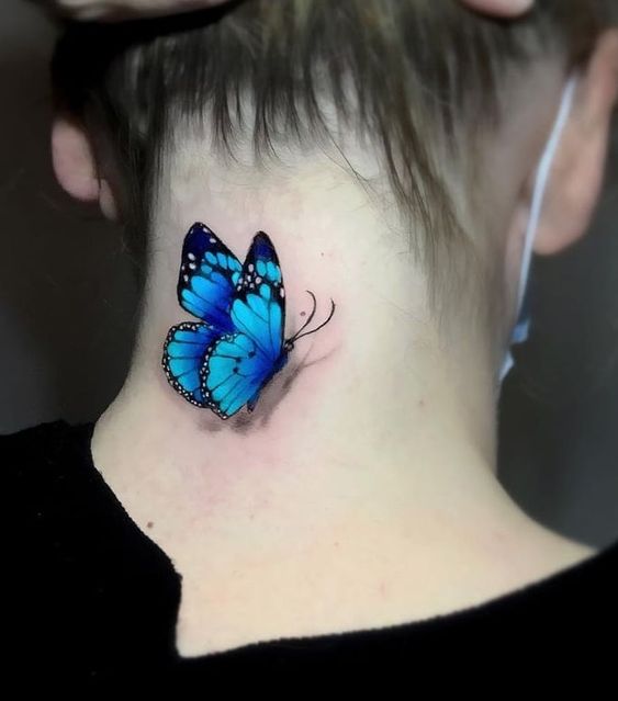 Tatuaggio Tattoo Farfalla Realistico Colorato