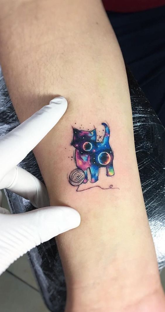 Tatuaggio Tattoo Gatto Giocoso