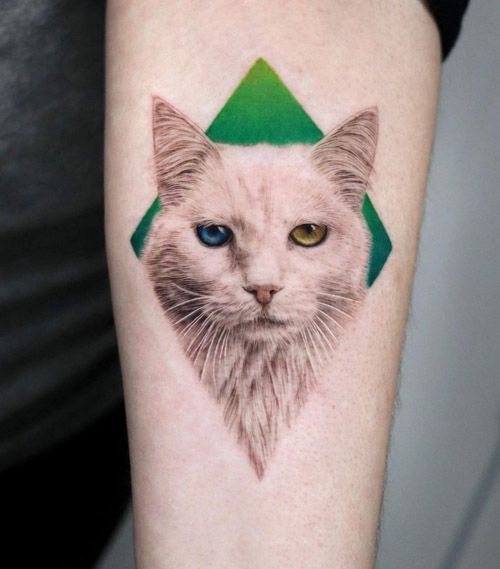 Tatuaggio Tattoo Gatto Realistico