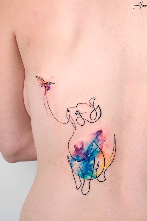 Tatuaggio Tattoo Gatto Watercolor