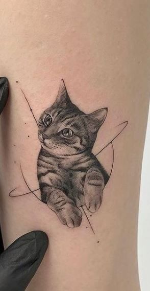 Tatuaggio Tattoo Gatto sul Braccio