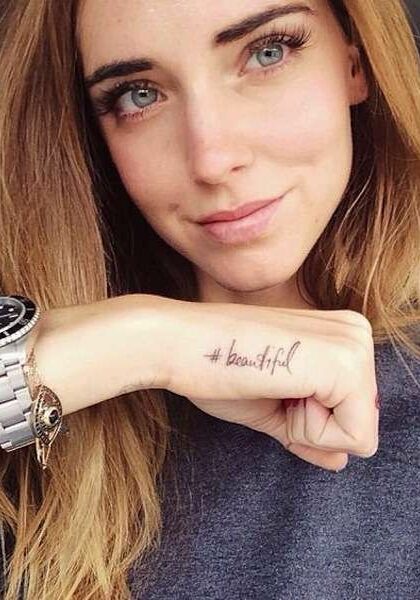 Tatuaggio Tattoo Chiara Ferragni
