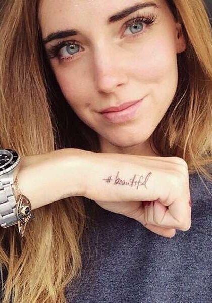 Tatuaggio Tattoo Chiara Ferragni