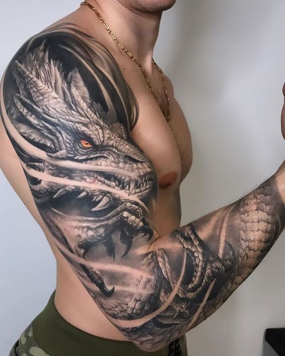 Tatuaggio Tattoo Drago Realistico