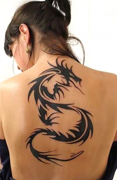 Tatuaggio Tattoo Drago Tribale