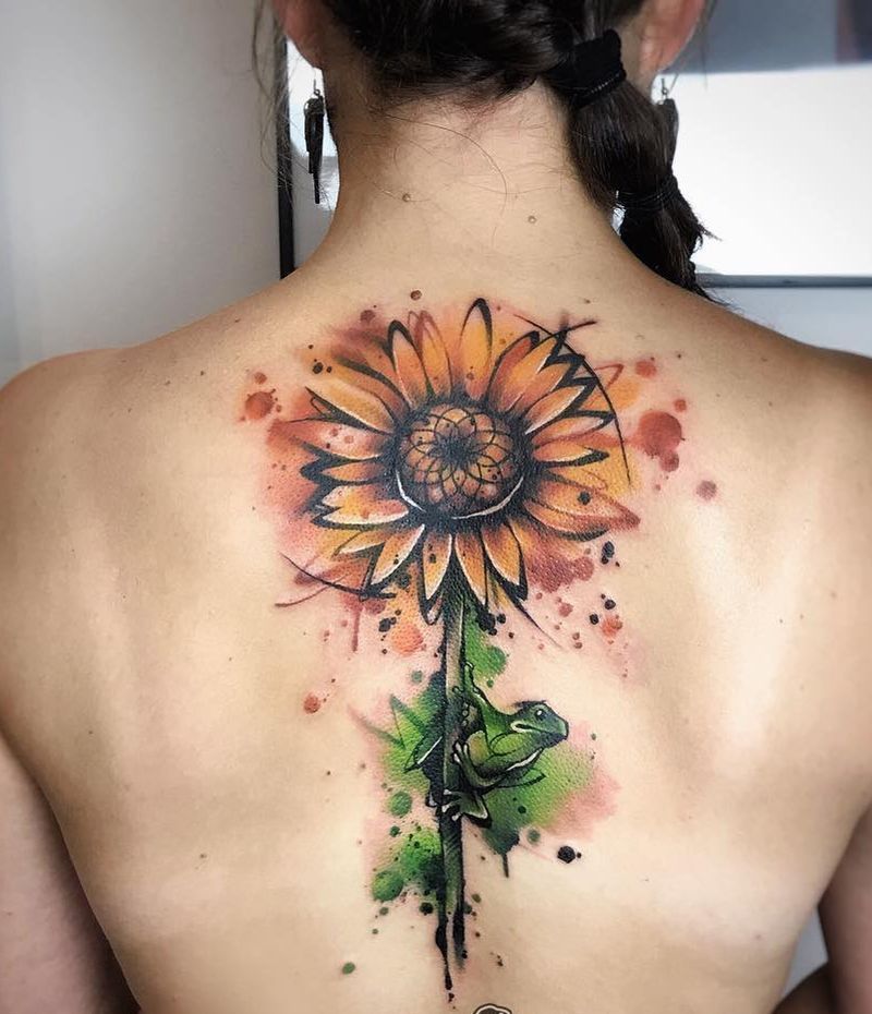 Tatuaggio Tattoo Girasole Grande