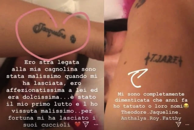 Tatuaggio Tattoo Elettra Lamborghini Cani