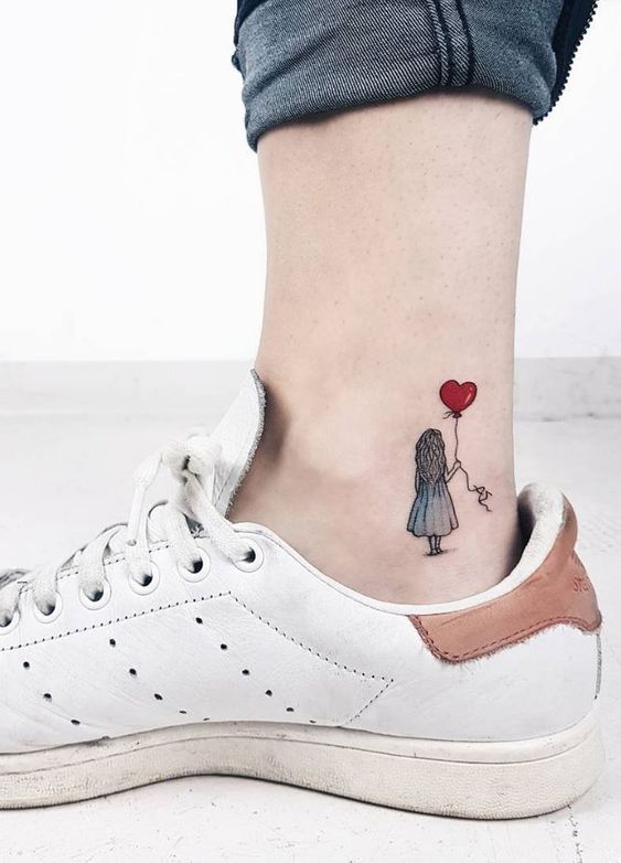 Tatuaggio Tattoo Caviglia Bambina Palloncino