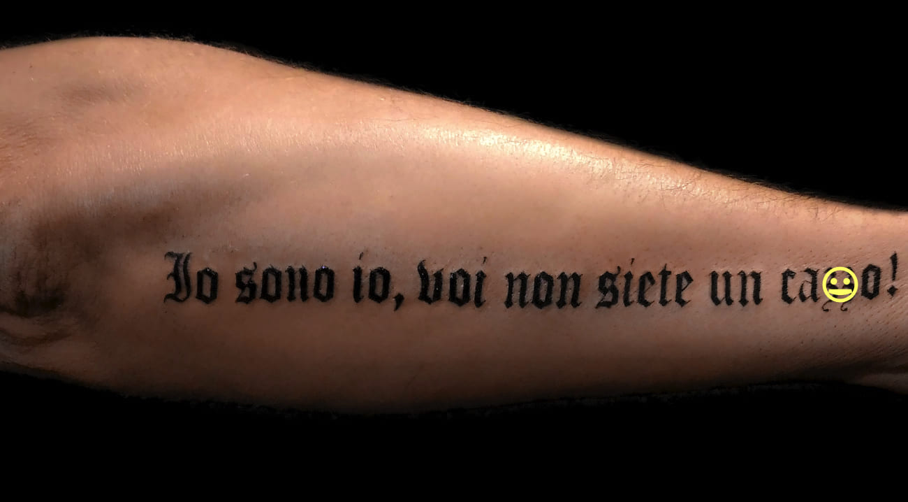 Tatuaggio Tattoo Tony Montana Scritta