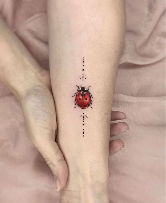 Tatuaggio Tattoo Coccinella Elegante