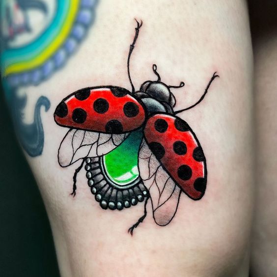 Tatuaggio Tattoo Coccinella Old School