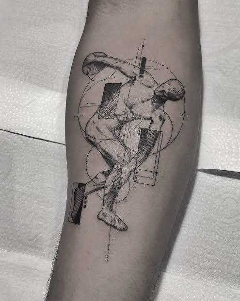 Tatuaggio Tattoo Gamba Uomo Forza