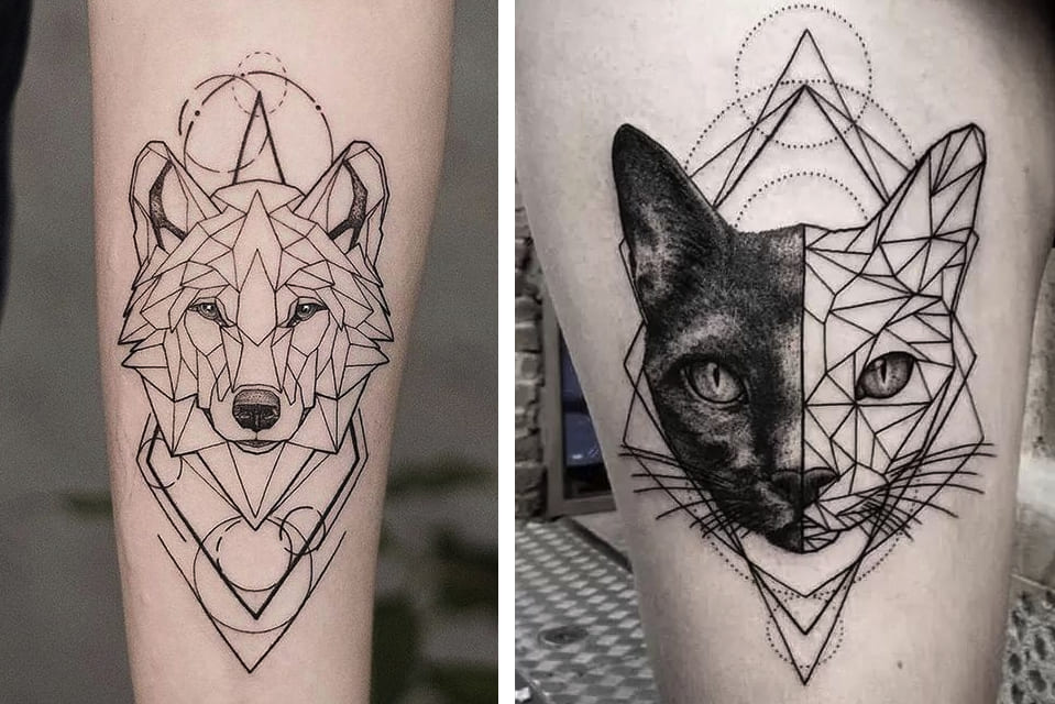 Tatuaggio Tattoo Animali Geometrico