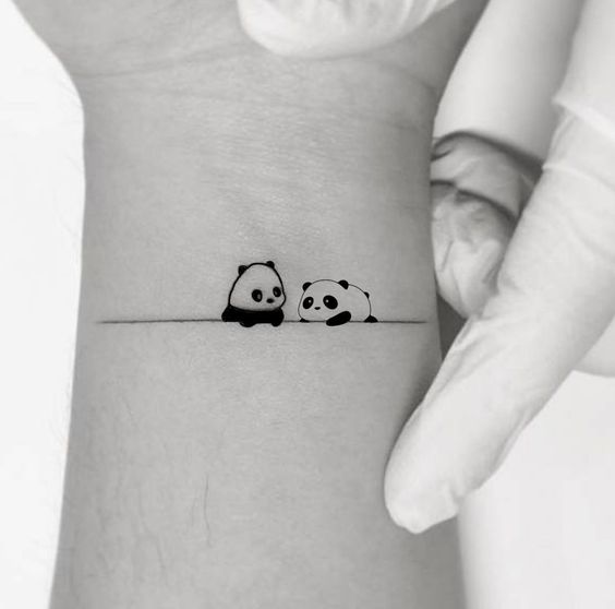 Tatuaggio Tattoo Animali Panda Piccolo