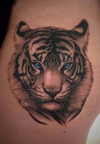 Tattoo Tatuaggio Tigre Coscia