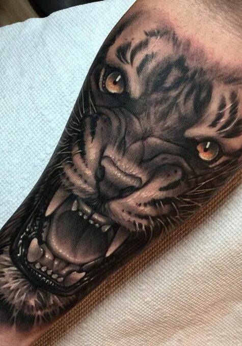 Tattoo Tatuaggio Tigre Guerriero