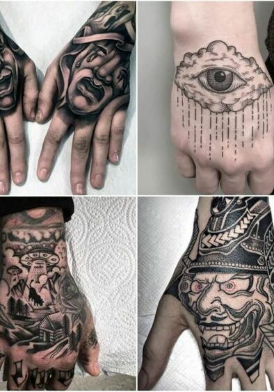 Tatuaggio Tattoo Mano Collage