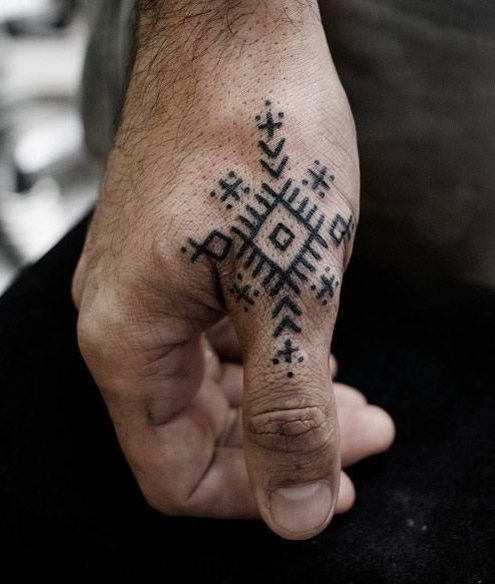 Tatuaggio Tattoo Mano Geometrico Uomo