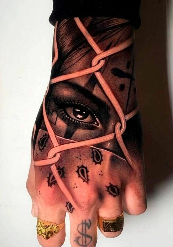 Tatuaggio Tattoo Mano Occhio Donna