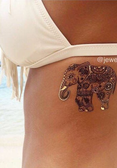 Tatuaggio Tattoo Elefante Tribale