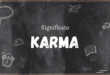 Karma Cosa Significa