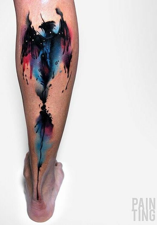 Tatuaggio Tattoo Fenice Watecolor