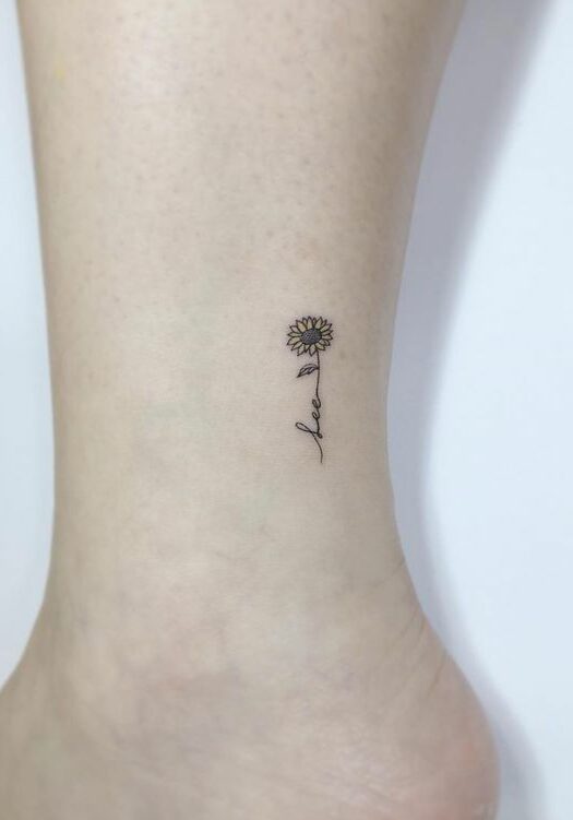 Tatuaggio Tattoo Girasole Piccolo