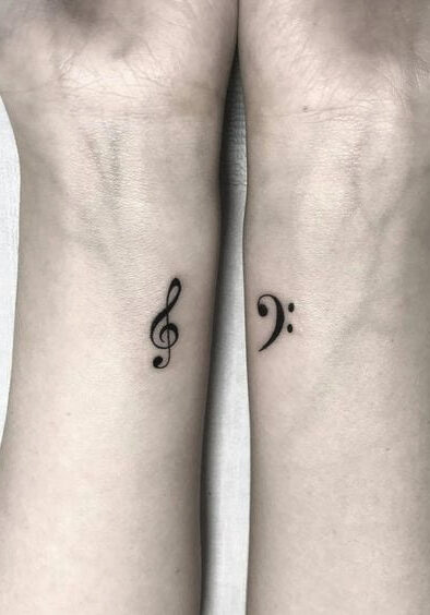 Tatuaggio Tattoo Musica Minimalista Delicato