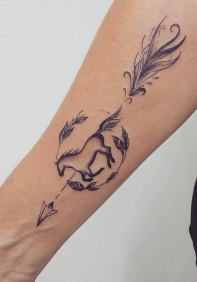 Tatuaggio Tattoo Cavallo Freccia