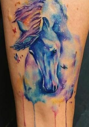 Tatuaggio Tattoo Cavallo Watercolor