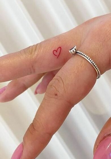 Tatuaggio Tattoo Dita Cuore