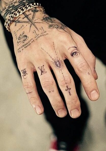 Tatuaggio Tattoo Dita Rosario Occhio Marchi Simboli