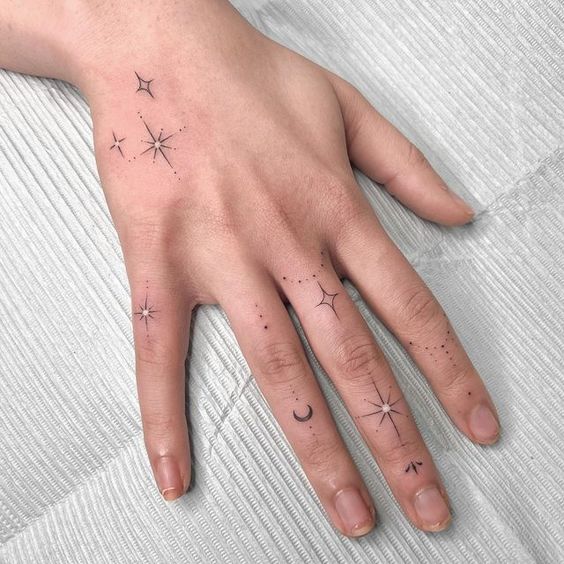 Tatuaggio Tattoo Dita Stelle