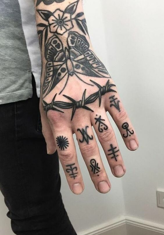 Tatuaggio Tattoo Dita Uomo