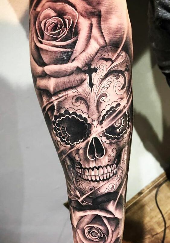 Tatuaggio Tattoo Teschio Messicano Braccio